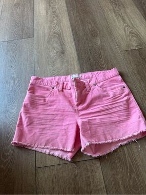 Carve Designs Pink Frayed Hem Women's Denim Shorts